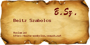 Beitz Szabolcs névjegykártya
